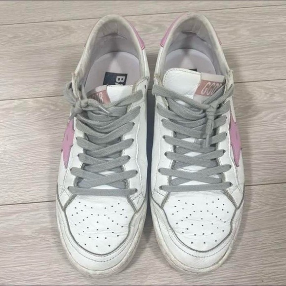 Golden Goose sneakers Ball Star pink and white size 38 w 8 - Picture 2 of 3